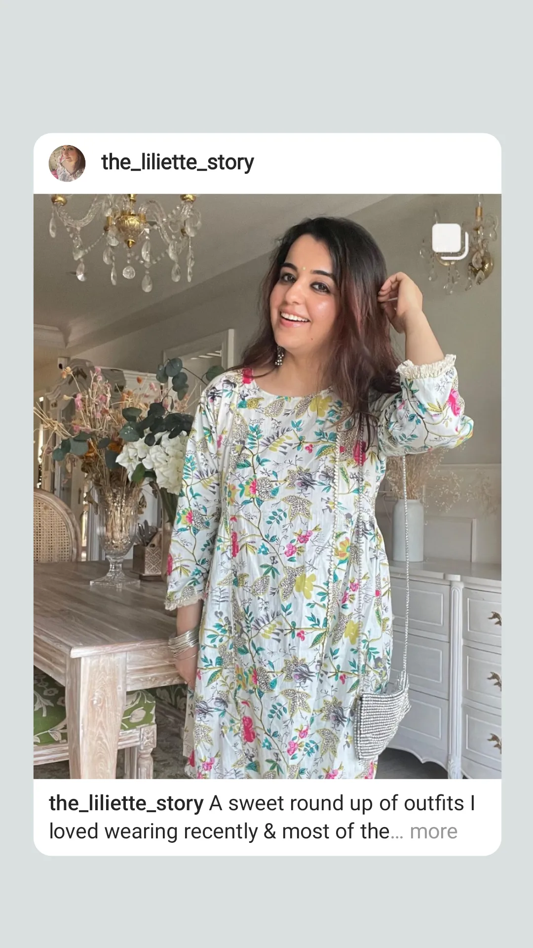 White flower print cotton palazzo set photo review